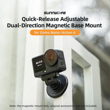 Load image into Gallery viewer, Sunnylife Quick-Release Dual-Direction Magnetic Base Mount 1/4 180 Tilt Adjustable Tabletop Base Bracket For DJI Osmo Nano / Action 6, DZ-141 For DJI Osmo Nano / Action 6