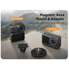 Load image into Gallery viewer, Sunnylife Quick-Release Dual-Direction Magnetic Base Mount 1/4 180 Tilt Adjustable Tabletop Base Bracket For DJI Osmo Nano / Action 6, DZ-141 For DJI Osmo Nano / Action 6