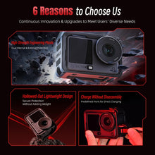 Load image into Gallery viewer, For DJI Osmo Action 6 STARTRC Plastic Cage Vertical-Horizontal Expansion Adapter Frame with Cold Shoe, For DJI Osmo Action 6 Plastic Cage