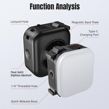 Load image into Gallery viewer, For DJI Osmo Pocket 3 STARTRC Cat Ears Magnetic Three Colors LED Fill Light with Fixed Clamp, For DJI Osmo Action 6 / 5 Pro / 4 / 3