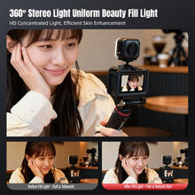Load image into Gallery viewer, For DJI Osmo Pocket 3 STARTRC Cat Ears Magnetic Three Colors LED Fill Light with Fixed Clamp, For DJI Osmo Action 6 / 5 Pro / 4 / 3
