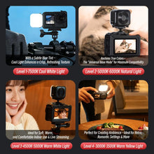 Load image into Gallery viewer, For DJI Osmo Pocket 3 STARTRC Cat Ears Magnetic Three Colors LED Fill Light with Fixed Clamp, For DJI Osmo Action 6 / 5 Pro / 4 / 3
