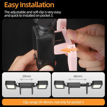 Load image into Gallery viewer, For DJI Osmo Pocket 3 Sunnylife Adjustable LED Video Light Quick-Release Fill Light Tri-Color Dimmable Portable Fill Lamp