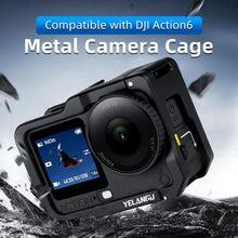 Load image into Gallery viewer, For DJI Osmo Action 6 YELANGU Metal Camera Cage Frame with Cold Shoe, For DJI Osmo Action 6 Cage