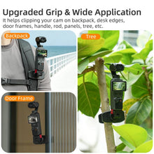 Load image into Gallery viewer, For DJI Osmo Pocket 4 / 3 Sunnylife Magnetic Quick-Release Adjustable Backpack Clip Action Camera Clamp Vertical-Horizontal Mount, For DJI Osmo Pocket 4 / 3 Vertical-Horizontal Mount