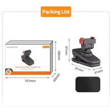 Load image into Gallery viewer, For DJI Osmo Pocket 4 / 3 Sunnylife Magnetic Quick-Release Adjustable Backpack Clip Action Camera Clamp Vertical-Horizontal Mount, For DJI Osmo Pocket 4 / 3 Vertical-Horizontal Mount