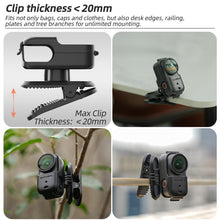 Load image into Gallery viewer, For DJI Osmo Nano Sunnylife Backpack Clip Action Camera Clamp 360 Rotation Vertical-Horizontal Mount 90 Tilt Upgraded Backpack Clip