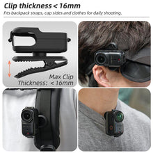 Load image into Gallery viewer, For DJI Osmo Nano Sunnylife Backpack Clip Action Camera Clamp 360 Rotation Vertical-Horizontal Mount 90 Tilt Upgraded Backpack Clip
