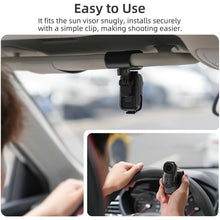 Load image into Gallery viewer, For DJI Osmo Nano Sunnylife Car Sun Visor Mount Action Camera Holder 360 Rotating 90 Tilt Sun Visor Holder, MJ165 Car Sun Visor Mount