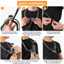 Load image into Gallery viewer, For DJI Osmo Pocket 4 / 3 Sunnylife Adjustable POV Neck Mount Hand Free Video Vlog Neck Selfie Holder with Body Strap