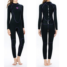 Load image into Gallery viewer, SLINX 1714 3mm Neoprene Super Elastic Warm Long-sleeved Full Body One-piece Wetsuit for Women, XS, S, M, L, XL