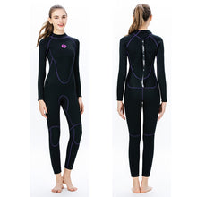 Load image into Gallery viewer, SLINX 1714 3mm Neoprene Super Elastic Warm Long-sleeved Full Body One-piece Wetsuit for Women, XS, S, M, L, XL