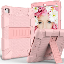 Load image into Gallery viewer, Shockproof Two-color silicone Protection Shell for iPad 9.7(2018) &amp; 9.7(2017) &amp; Air 2, with Holder