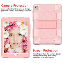 Load image into Gallery viewer, Shockproof Two-color silicone Protection Shell for iPad 9.7(2018) &amp; 9.7(2017) &amp; Air 2, with Holder