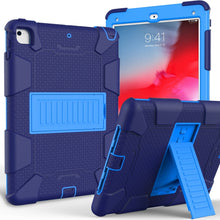 Load image into Gallery viewer, Shockproof Two-color silicone Protection Shell for iPad 9.7(2018) &amp; 9.7(2017) &amp; Air 2, with Holder
