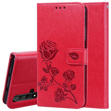 Load image into Gallery viewer, Rose Embossed Horizontal Flip PU Leather Case with Holder &amp; Card Slots &amp; Wallet, for Huawei Honor 20, for Huawei Honor 20 Pro, for Xiaomi Redmi K20 / K20 Pro, for Xiaomi Redmi 7A