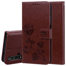 Load image into Gallery viewer, Rose Embossed Horizontal Flip PU Leather Case with Holder &amp; Card Slots &amp; Wallet, for Huawei Honor 20, for Huawei Honor 20 Pro, for Xiaomi Redmi K20 / K20 Pro, for Xiaomi Redmi 7A