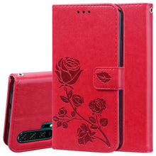 Load image into Gallery viewer, Rose Embossed Horizontal Flip PU Leather Case with Holder &amp; Card Slots &amp; Wallet, for Huawei Honor 20, for Huawei Honor 20 Pro, for Xiaomi Redmi K20 / K20 Pro, for Xiaomi Redmi 7A