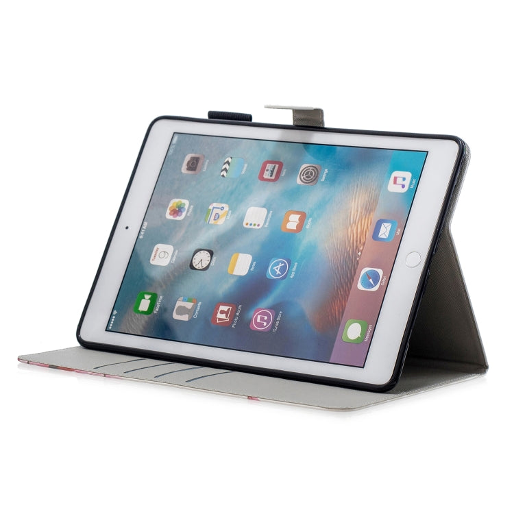 3D Horizontal Flip Leather Case with Holder & Card Slots