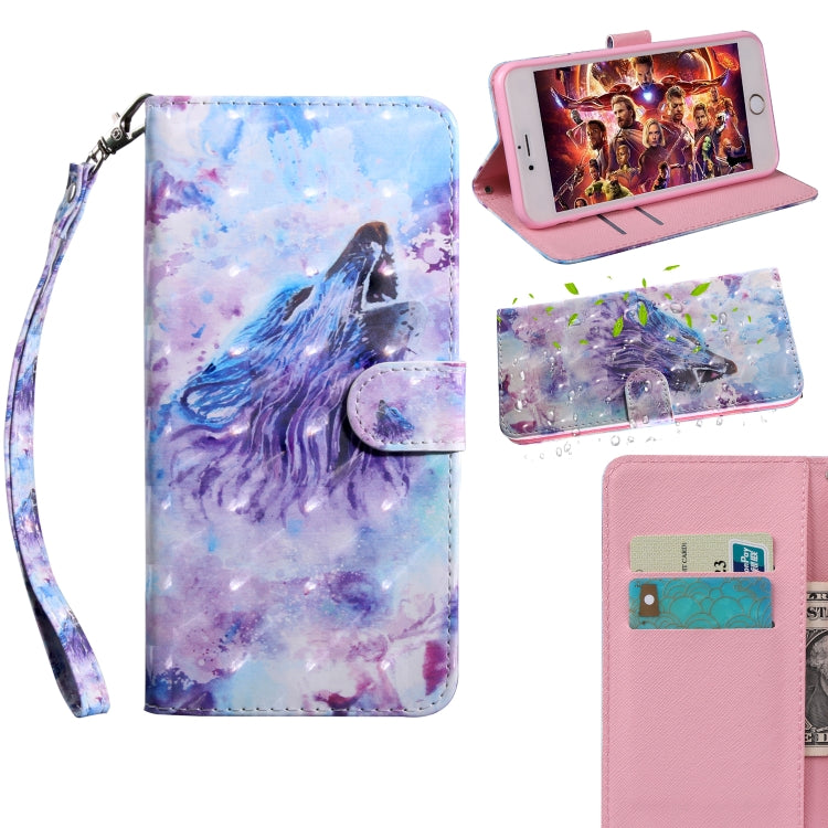 3D Painting Pattern Coloured Drawing Horizontal Flip TPU + PU Leather Case with Holder & Card Slots & Wallet, For iPhone XS Max, For iPhone X / XS, For iPhone XR