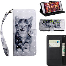 Load image into Gallery viewer, 3D Painting Pattern Coloured Drawing Horizontal Flip TPU + PU Leather Case with Holder &amp; Card Slots &amp; Wallet