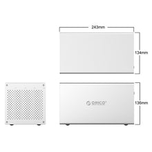 Load image into Gallery viewer, ORICO Honeycomb Series WS400RU3 SATA 3.5 inch 40TB USB 3.0 4 Bays Aluminum Alloy HDD / SSD Enclosure with Raid, USB 3.0 4 Bays with Raid