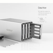 Load image into Gallery viewer, ORICO Honeycomb Series WS400RU3 SATA 3.5 inch 40TB USB 3.0 4 Bays Aluminum Alloy HDD / SSD Enclosure with Raid, USB 3.0 4 Bays with Raid