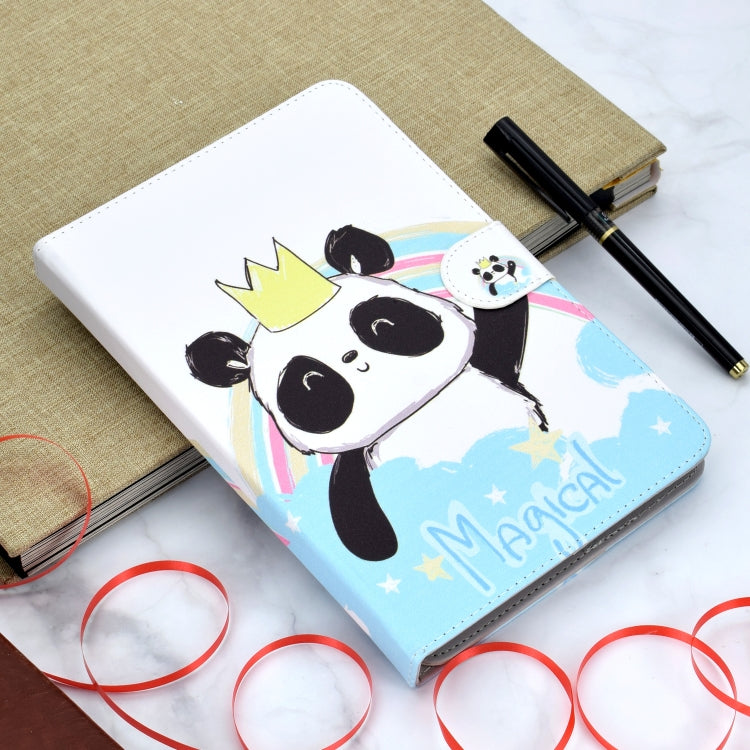 Colored Pattern Drawing Horizontal Flip PU Leather Case with Three-folding Holder & Sleep / Wake-up Function