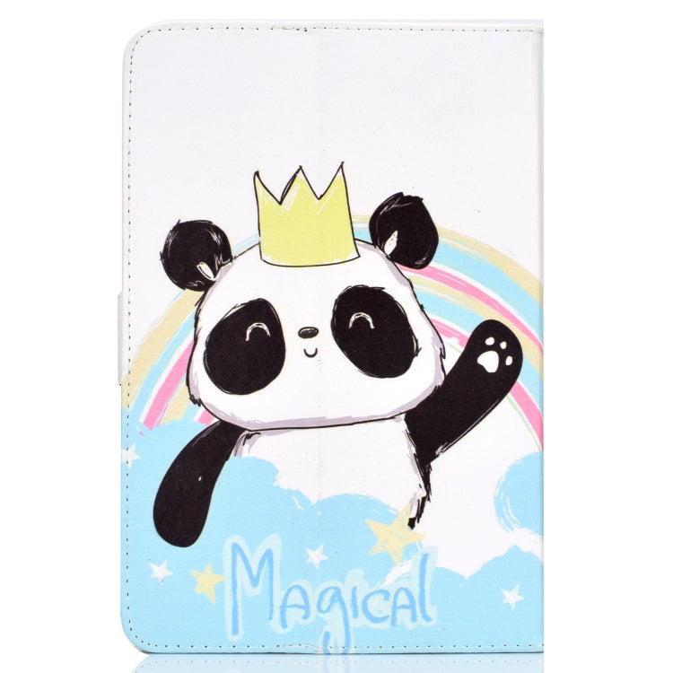 Colored Pattern Drawing Horizontal Flip PU Leather Case with Three-folding Holder & Sleep / Wake-up Function