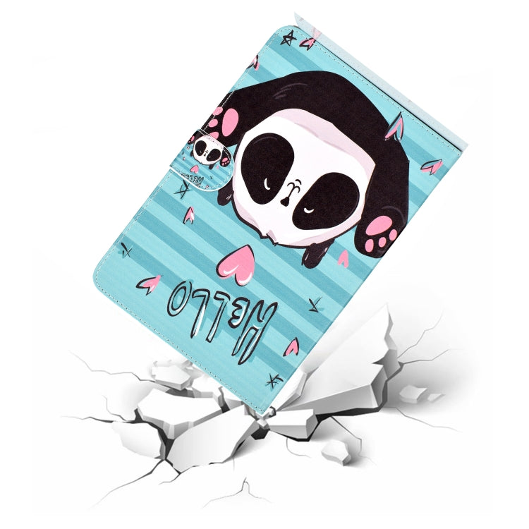 Colored Pattern Drawing Horizontal Flip PU Leather Case with Three-folding Holder & Sleep / Wake-up Function