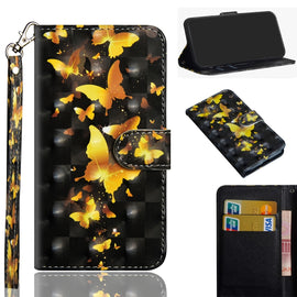 3D Painting Pattern Horizontal Flip TPU + PU Leather Case with Holder & Card Slots & Wallet