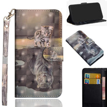 Load image into Gallery viewer, 3D Painting Pattern Horizontal Flip TPU + PU Leather Case with Holder &amp; Card Slots &amp; Wallet