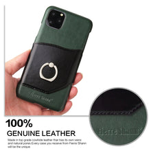Load image into Gallery viewer, Fierre Shann Oil Wax Texture Genuine Leather Back Cover Case with 360 Degree Rotation Holder &amp; Card Slot