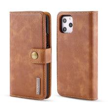 Load image into Gallery viewer, DG.MING Crazy Horse Texture Flip Detachable Magnetic Leather Case with Holder &amp; Card Slots &amp; Wallet, For Samsung Galaxy Note 10+, For iPhone 11 Pro Max, for iPhone 11 Pro, for Galaxy Note 10, for Galaxy Note 10+, for iPhone 11, For Samsung Galaxy Note 10