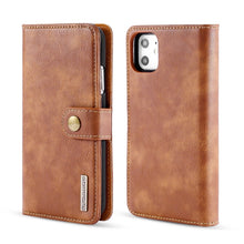 Load image into Gallery viewer, DG.MING Crazy Horse Texture Flip Detachable Magnetic Leather Case with Holder &amp; Card Slots &amp; Wallet, For Samsung Galaxy Note 10+, For iPhone 11 Pro Max, for iPhone 11 Pro, for Galaxy Note 10, for Galaxy Note 10+, for iPhone 11, For Samsung Galaxy Note 10