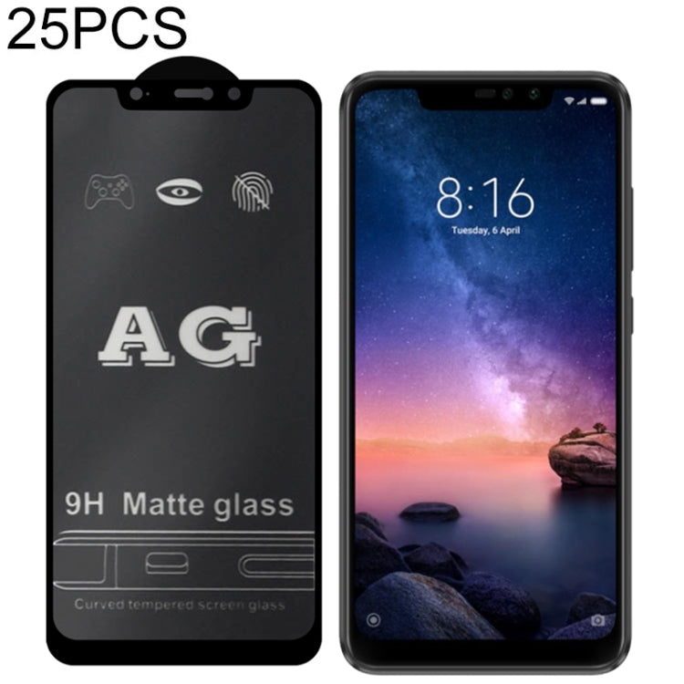 25 PCS AG Matte Frosted Full Cover Tempered Glass, For Xiaomi Mi 6X / A2, For Xiaomi Mi 8, For Xiaomi Redmi 5, For Xiaomi Redmi 6 Pro / MI A2 lite, For Xiaomi Redmi Note 5 Pro, For Xiaomi Redmi 7, For Xiaomi Redmi Note 7 Pro, For Xiaomi Redmi Note 6   ...