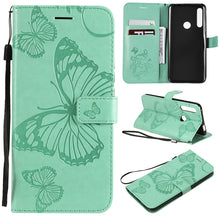 Load image into Gallery viewer, Pressed Printing Butterfly Pattern Horizontal Flip PU Leather Case with Holder &amp; Card Slots &amp; Wallet &amp; Lanyard