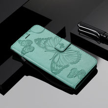 Load image into Gallery viewer, Pressed Printing Butterfly Pattern Horizontal Flip PU Leather Case with Holder &amp; Card Slots &amp; Wallet &amp; Lanyard