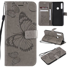 Load image into Gallery viewer, Pressed Printing Butterfly Pattern Horizontal Flip PU Leather Case with Holder &amp; Card Slots &amp; Wallet &amp; Lanyard