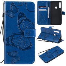 Load image into Gallery viewer, Pressed Printing Butterfly Pattern Horizontal Flip PU Leather Case with Holder &amp; Card Slots &amp; Wallet &amp; Lanyard