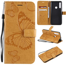 Load image into Gallery viewer, Pressed Printing Butterfly Pattern Horizontal Flip PU Leather Case with Holder &amp; Card Slots &amp; Wallet &amp; Lanyard