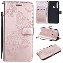 Load image into Gallery viewer, Pressed Printing Butterfly Pattern Horizontal Flip PU Leather Case with Holder &amp; Card Slots &amp; Wallet &amp; Lanyard