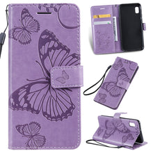 Load image into Gallery viewer, Pressed Printing Butterfly Pattern Horizontal Flip PU Leather Case with Holder &amp; Card Slots &amp; Wallet &amp; Lanyard