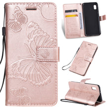 Load image into Gallery viewer, Pressed Printing Butterfly Pattern Horizontal Flip PU Leather Case with Holder &amp; Card Slots &amp; Wallet &amp; Lanyard