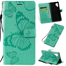 Load image into Gallery viewer, Pressed Printing Butterfly Pattern Horizontal Flip PU Leather Case with Holder &amp; Card Slots &amp; Wallet &amp; Lanyard