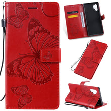Load image into Gallery viewer, Pressed Printing Butterfly Pattern Horizontal Flip PU Leather Case with Holder &amp; Card Slots &amp; Wallet &amp; Lanyard