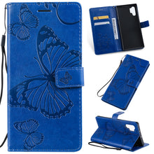 Load image into Gallery viewer, Pressed Printing Butterfly Pattern Horizontal Flip PU Leather Case with Holder &amp; Card Slots &amp; Wallet &amp; Lanyard