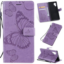 Load image into Gallery viewer, Pressed Printing Butterfly Pattern Horizontal Flip PU Leather Case with Holder &amp; Card Slots &amp; Wallet &amp; Lanyard
