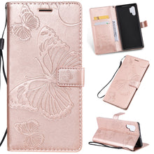 Load image into Gallery viewer, Pressed Printing Butterfly Pattern Horizontal Flip PU Leather Case with Holder &amp; Card Slots &amp; Wallet &amp; Lanyard