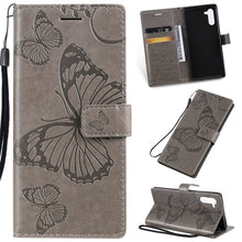 Load image into Gallery viewer, Pressed Printing Butterfly Pattern Horizontal Flip PU Leather Case with Holder &amp; Card Slots &amp; Wallet &amp; Lanyard